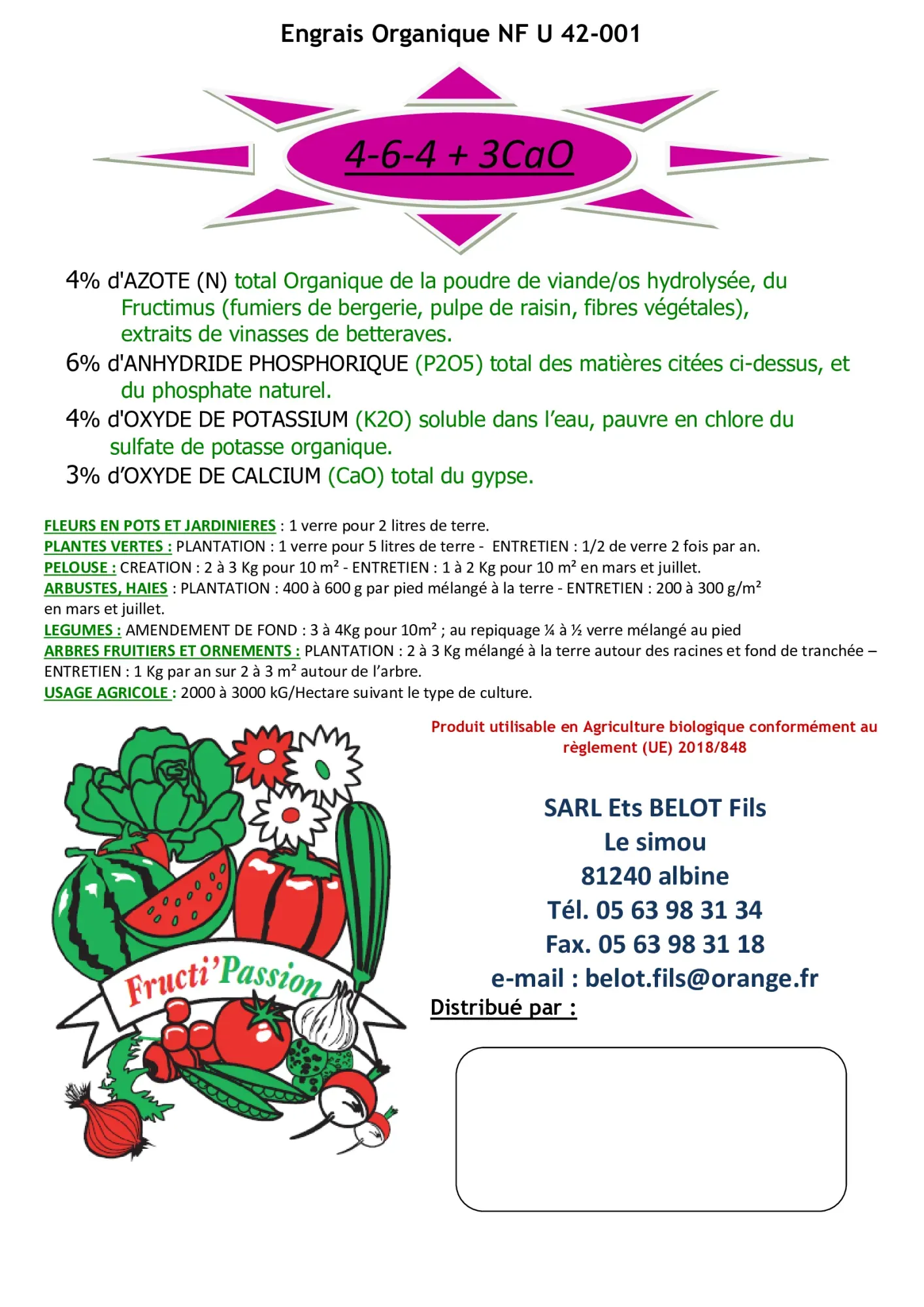Actualité engrais organique